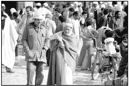 The marketplace in Algiers bustles with shoppers. Cory Langley